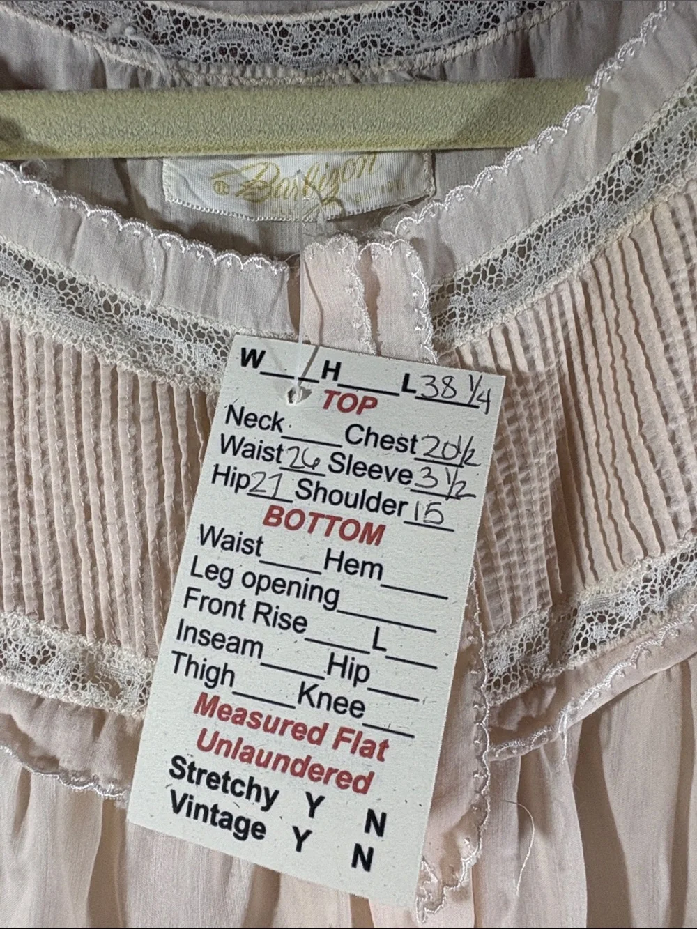Vintage‎ Barbizon Women's Cream Short-Sleeve Nightgown with Lace Yoke 411